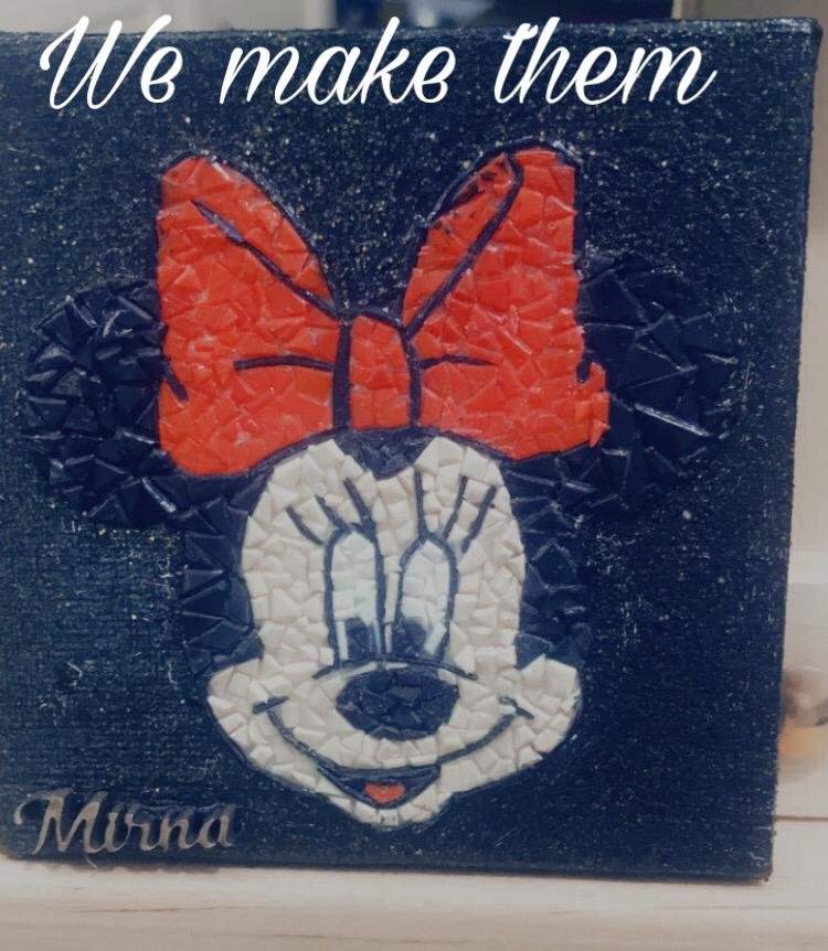 Mini - Mosaic & Paint Artwork – Handmade Character Art