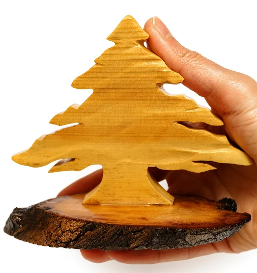 Lebanese Cedar Wooden Decoration – Handmade Natural Wood