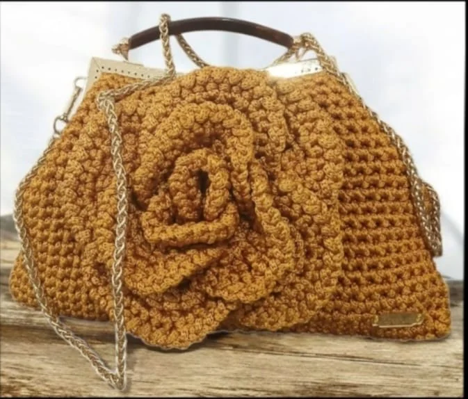 Handmade Crochet Purse – Custom Color Polyester Yarn