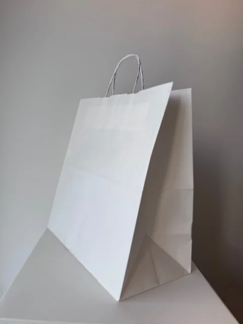 Plain Wide-Base Delivery Paper Bags with Twisted Handles – 32x34 cm | Facotry Wholesale 3