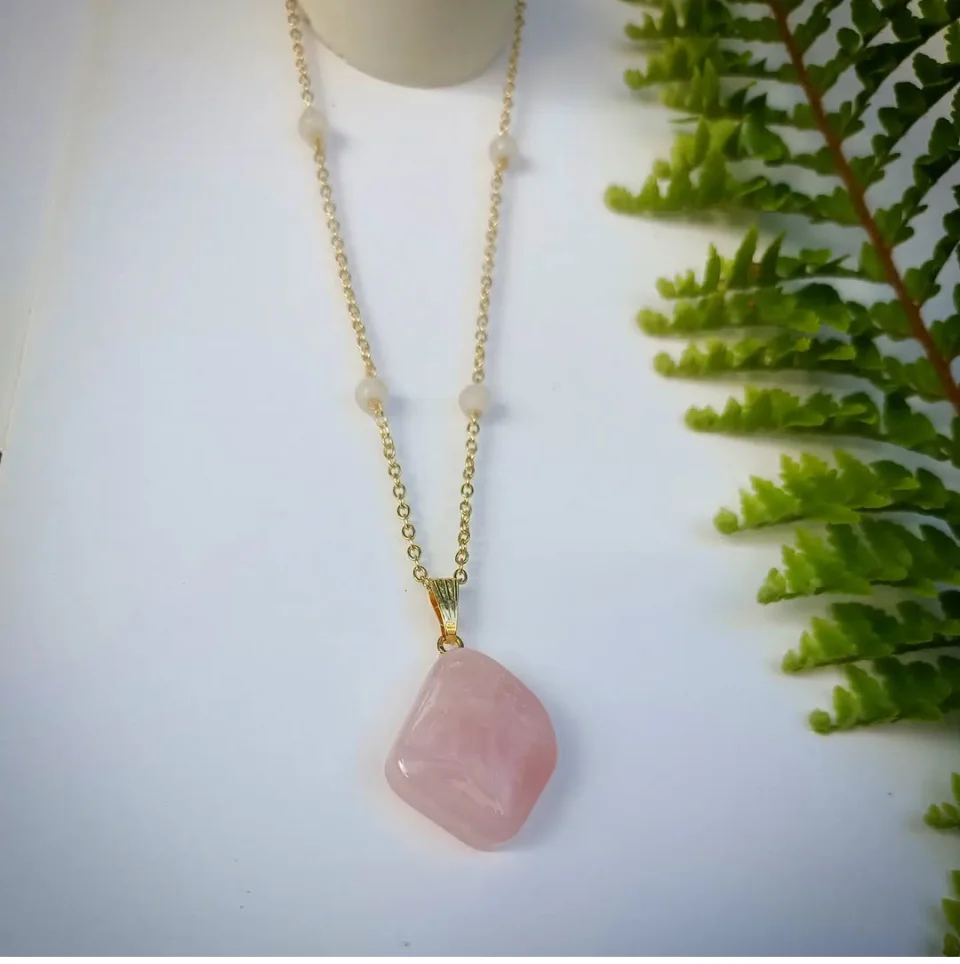 Rose quartz necklace